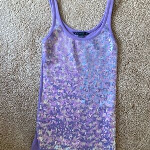 Armani Exchange Lavender Sequin Top